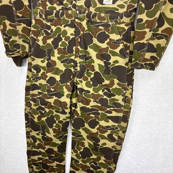 Vintage Carhartt Camo Coveralls Jumpsuit Mens 38 Tall RQ103 NWT NOS - Picture 14 of 16